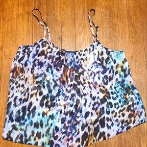 TOP SHOP spaghetti strap tank multi color Size 6